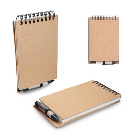 Mini Caderno A6 de Anotações com Caneta com Logotipo