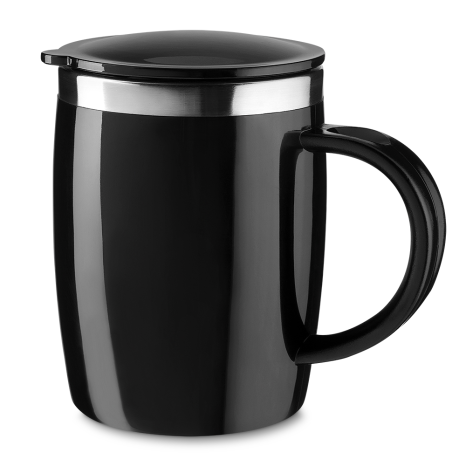 Caneca em Plástico e Inox 400Ml Promocional