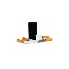 Kit Queijo Inox/Madeira – 4 Peças Personalizado