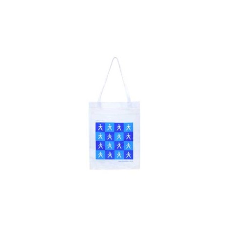 Sacola em PVC cristal 0,20mm, com alça transparente