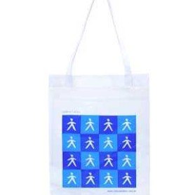 Sacola em PVC cristal 0,20mm, com alça transparente