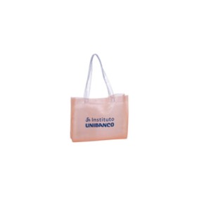 Sacola em PVC All Clear com alça de ombro transparente.