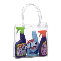 Bolsa em PVC Cristal 0,20 mm  com fechamento com botão de pressão