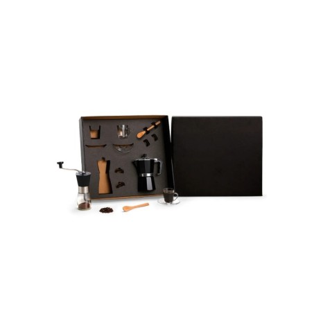 Kit Para Café Com Cafeteira Italiana E Moedor 6 Pçs Personalizado