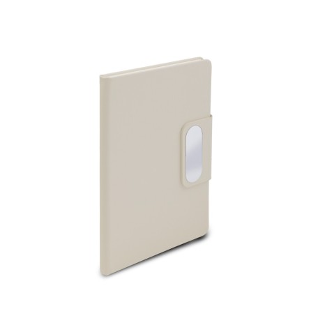 Caderno em PU com placa em metal