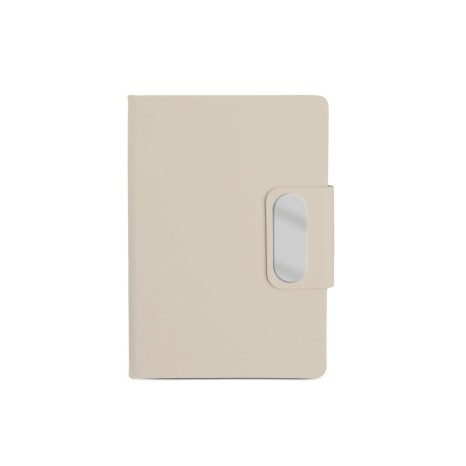 Caderno em PU com placa em metal