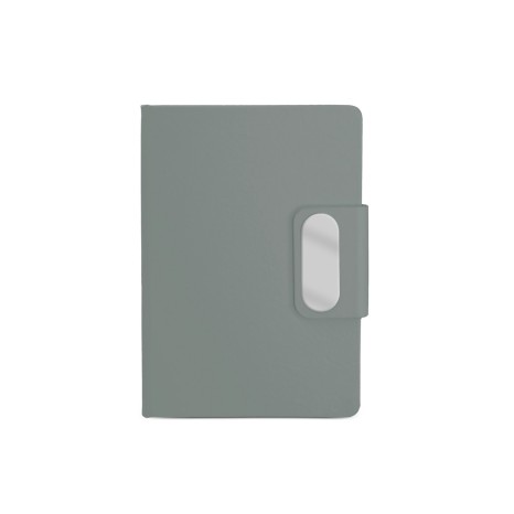 Caderno em PU com placa em metal