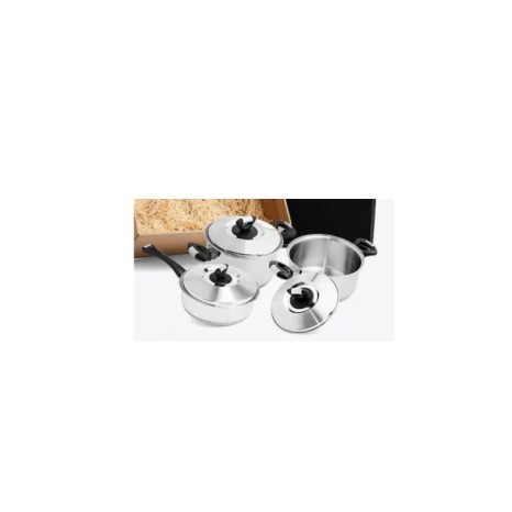Kit Para Cozinha Em Aço Inox / Bambu - 8 Pçs Personalizados