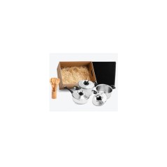 Kit Para Cozinha Em Aço Inox / Bambu - 8 Pçs Personalizados