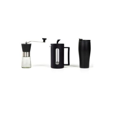 Kit Cafeteira, Moedor E Copo Dupla Camada - 3 Pçs Personalizados 