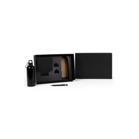 Kit Squeeze, Caderneta E Caneta - Preto - 3 Pçs Personalizados