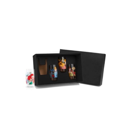 Jogo De Copos Vidro 300 Ml - Princesas Disney - 4 Pçs Personalizado
