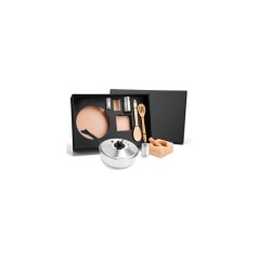 Kit Para Cozinha Em Inox / Bambu - 7 Pçs Personalizados