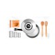 Kit Para Cozinha Em Inox / Bambu - 7 Pçs Personalizados