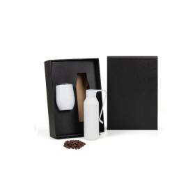 Kit Garrafa E Copo Térmico - Branco - 2 Pçs Personalizados 