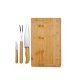 Conj. Para Churrasco Em Bambu / Madeira / Inox - 4 Pçs Personalizado