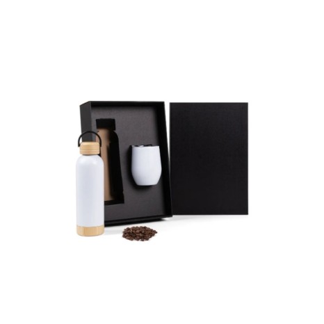 Kit Garrafa E Copo Térmico - Branco - 2 Pçs Personalizado