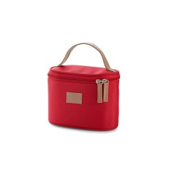 Bolsa P/ Cosmeticos Em Microfibra - Vermelha - 18X12X10 Cm Personalizada