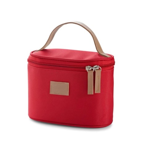 Bolsa P/ Cosmeticos Em Microfibra - Vermelha - 18X12X10 Cm Personalizada