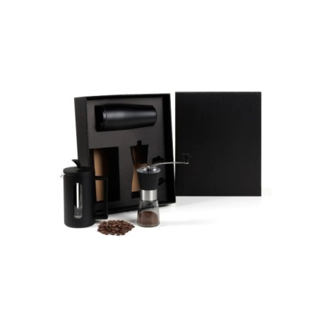 Kit Cafeteira, Moedor E Copo Dupla Camada - 3 Pçs Personalizados 