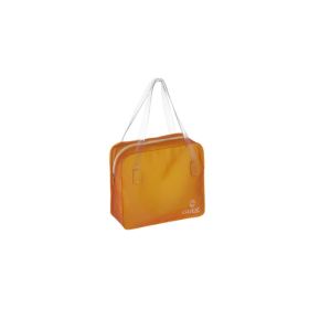 Bolsa em PVC All Clear com fechamento ziper de PVC e alça de ombro transparente.