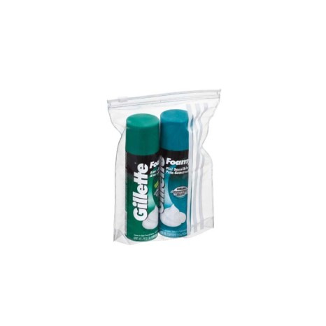 Necessaire em PVC cristal com fechamento zip.