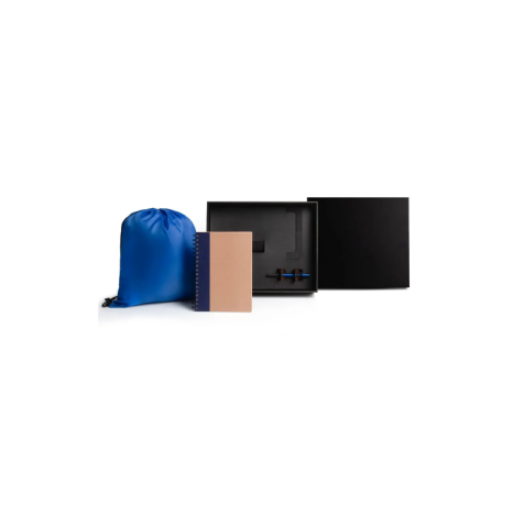Kit Mochila, Caderno E Caneta Azul 3 Pçs Personalizado