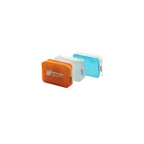 Necessaire em PVC All Clear com fechamento ziper de pvc.