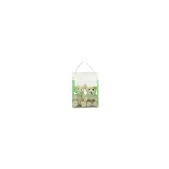 Necessaire em PVC cristal com fechamento 1 botão de pressão e alça de mão.