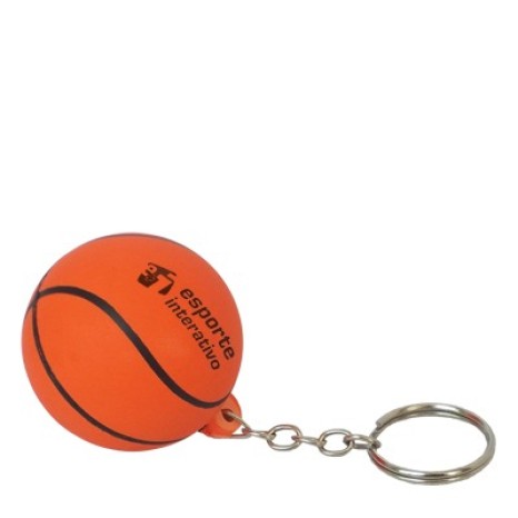 Chaveiro Bola Vinil c/ Pintura Basquete Personalizada