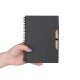 Caderno capa em papelão reciclado com caneta Personalizado