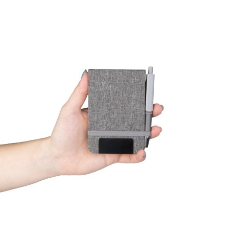 Mini caderno A6 em RPET com caneta Para Brinde Personalizado