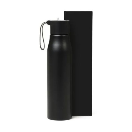 Garrafa em Alumínio Reciclado Preto 750 Ml Personalizado