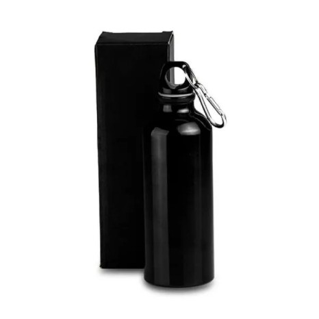 Squeeze em Alumínio Preto 500Ml Personalizado
