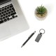 Caneta Chaveiro em Metal Retangular Personalizada