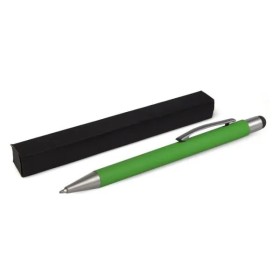 Caneta Esferográfica em Alumínio com Ponta Touch Verde Personalizada
