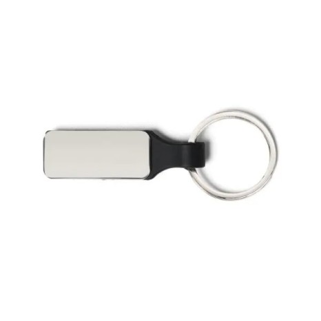 Chaveiro em Metal/Pu Prata/Preto Personalizado
