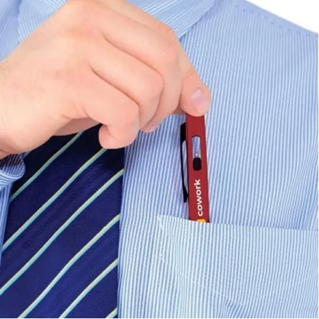 Caneta Esferográfica em Abs Tampa e Ponta Touch Vermelha Personalizada