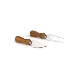 Conj para Queijo Madeira/Inox 2 Pçs Personalizado