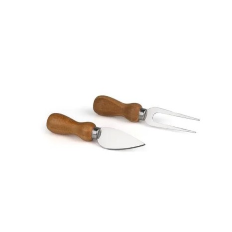 Conj para Queijo Madeira/Inox 2 Pçs Personalizado