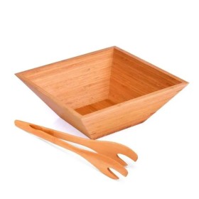 Conjunto para Salada em Bambu 2 Pçs Personalizado