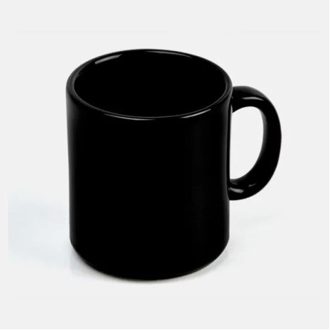 Caneca em Cerâmica Preta 270Ml Personalizada