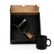 Kit Canecas em Cerâmica Preta 270Ml Personalizado