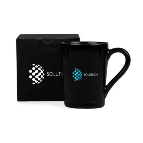 Caneca em Cerâmica Preta 230Ml com Caixa Personalizada