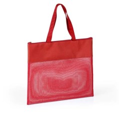 Sacola de Mão em Nylon 600 e Tela Sanet Vermelha Personalizado