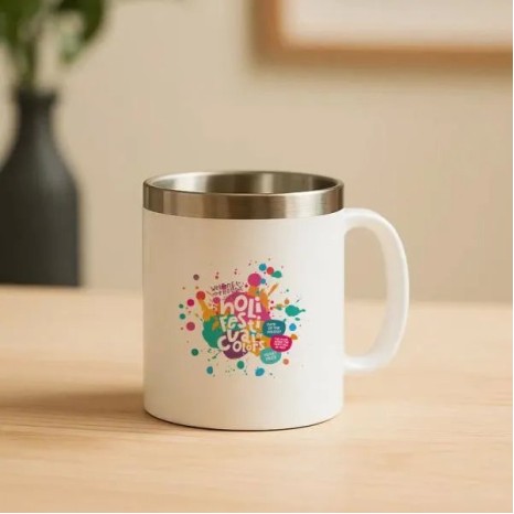 Caneca em Aço Inox/Poliestireno 300 Ml Personalizada