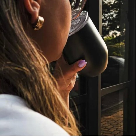 Copo Térmico com Tampa Preto 340 Ml Personalizado