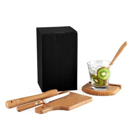 Kit para Caipirinha em Bambu / Madeira Iriza 0,35 L 6 Pçs Personalizado