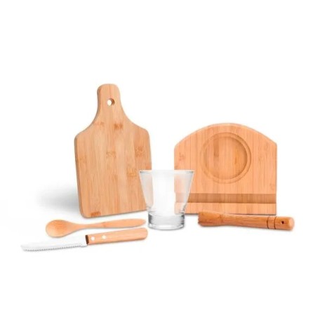 Kit para Caipirinha em Bambu / Madeira Iriza 0,35 L 6 Pçs Personalizado