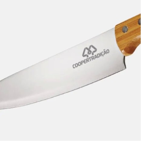 Kit com Faca 8", Faca Santoku e Garfo 3 Pçs Personalizado